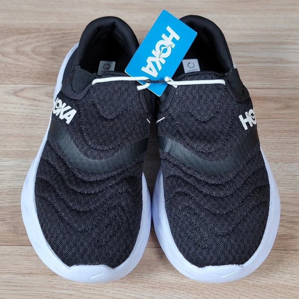 Hoka One One Ora Recovery 2 Shoes Womens Sz 7 B White Black athletic Sneaker - Picture 3 of 8